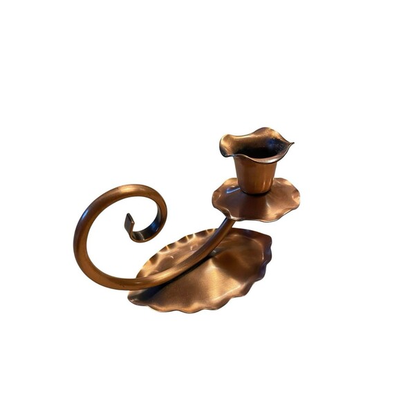 Gregorian Copper Chamber Candle Stick Holders Solid Copper USA Vintage MCM - Picture 4 of 7